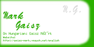 mark gaisz business card